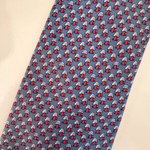 Authentic Hermès Blue Silk Tie